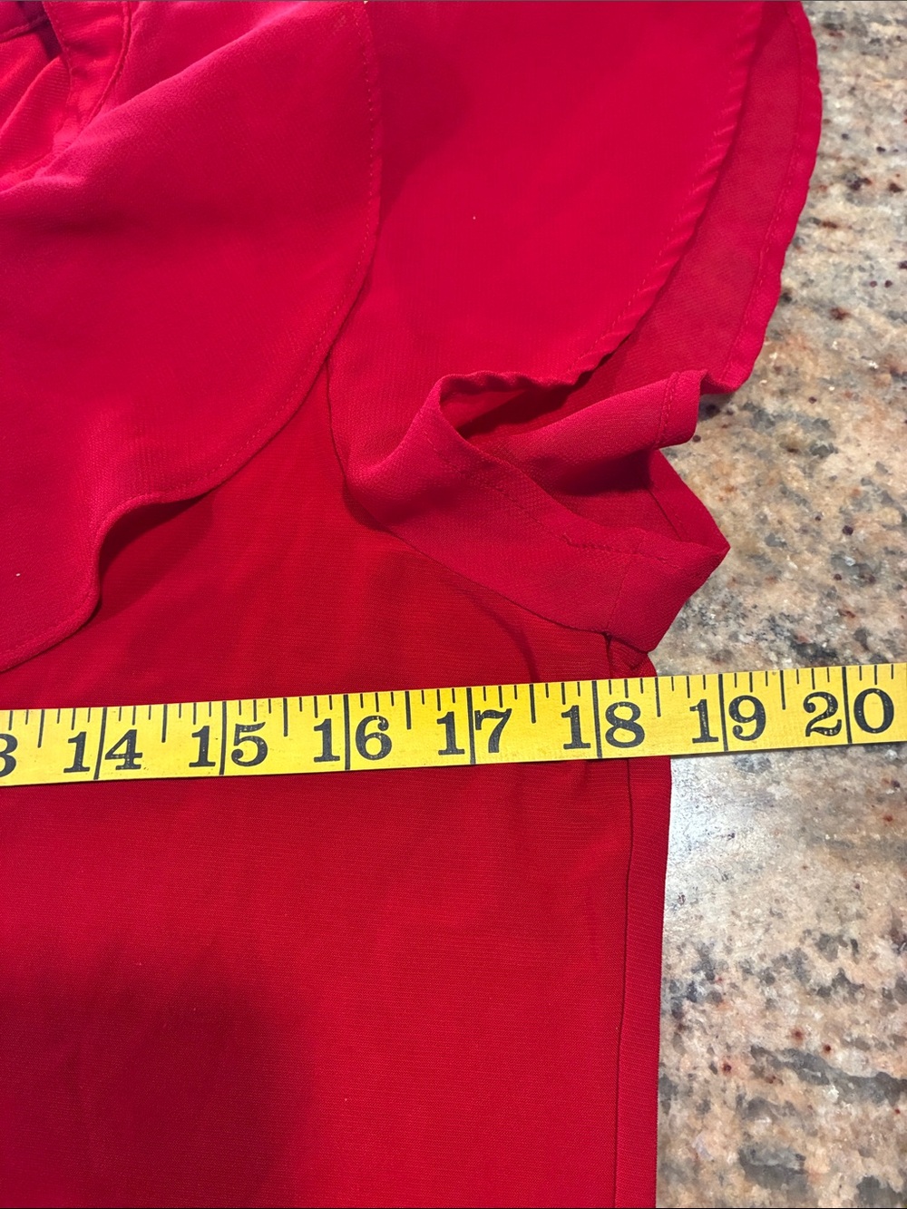 Perception Concept Ruffled, Button Up Red Blouse, Size: S - Picture 7 of 10